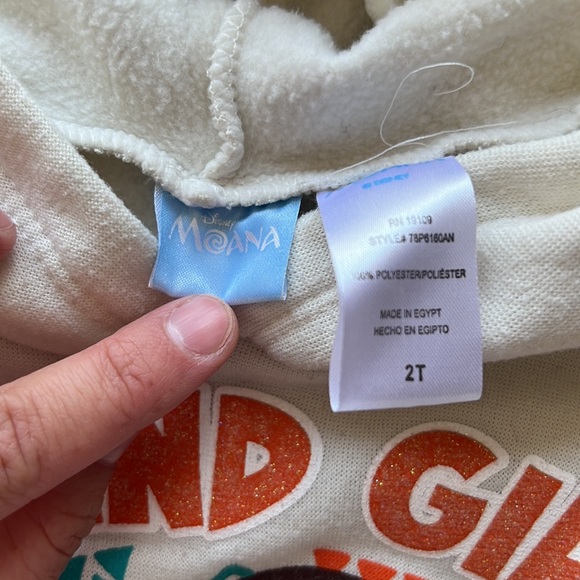 Moana toddler girl hoodie 2T - Picture 2 of 3
